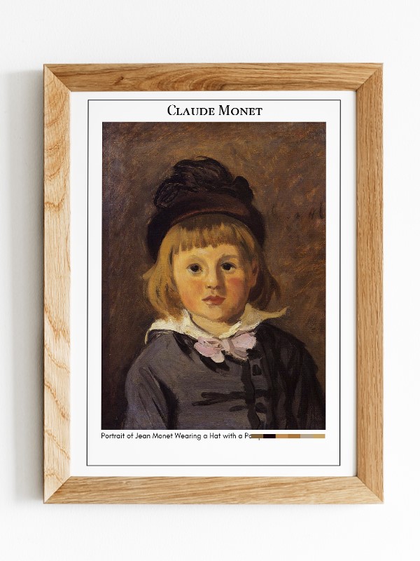 Claude Monet Portrait of Jean Monet Wearing a Hat with a Pompom Poster