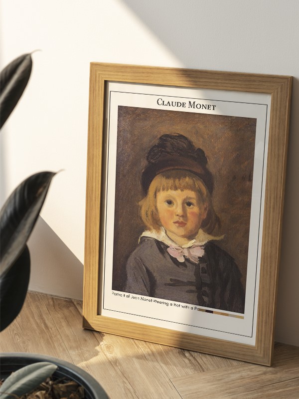 Claude Monet Portrait of Jean Monet Wearing a Hat with a Pompom Poster