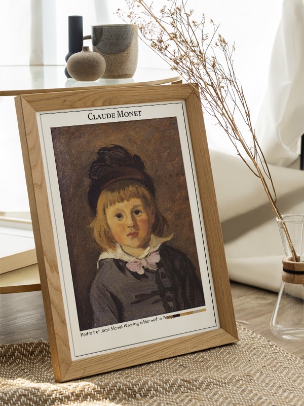 Claude Monet Portrait of Jean Monet Wearing a Hat with a Pompom Poster
