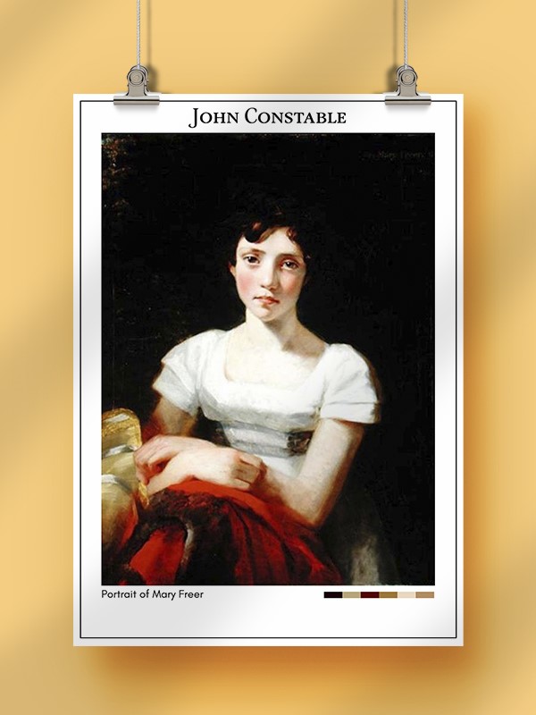 John Constable Portrait of Mary Freer Poster