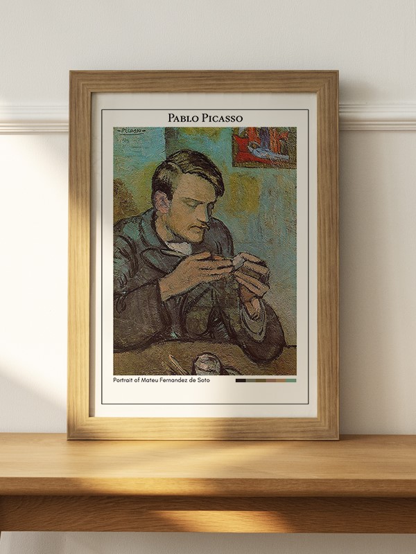 Pablo Picasso Portrait of Mateu Fernandez de Soto Poster - En İyi Fiyatlarla