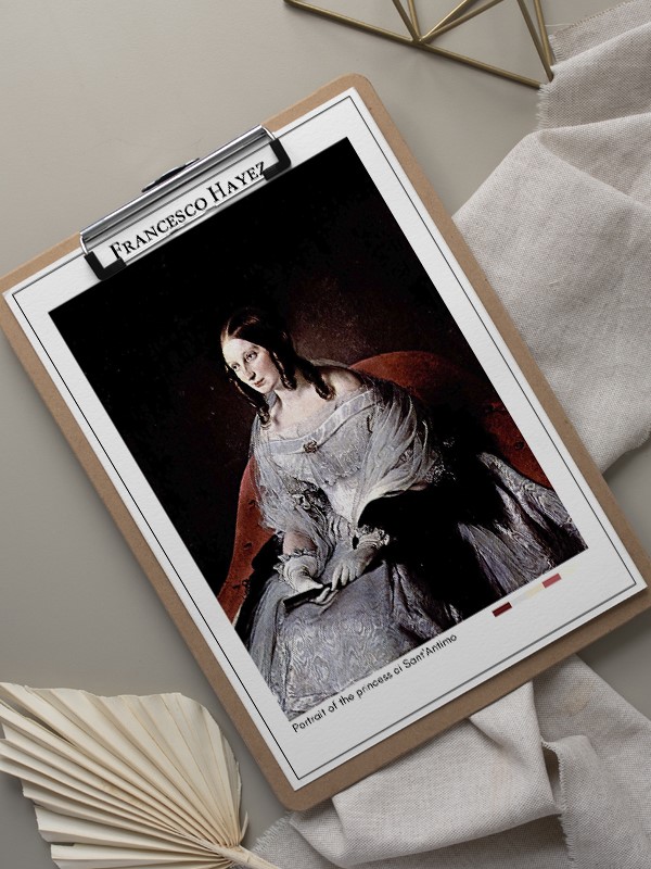 Francesco Hayez Portrait of the princess di Sant'Antimo Poster
