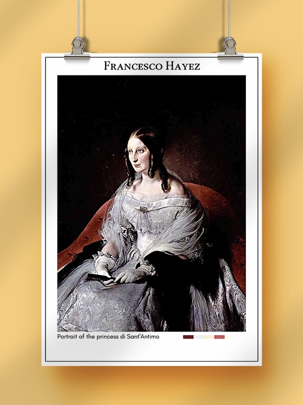 Francesco Hayez Portrait of the princess di Sant'Antimo Poster
