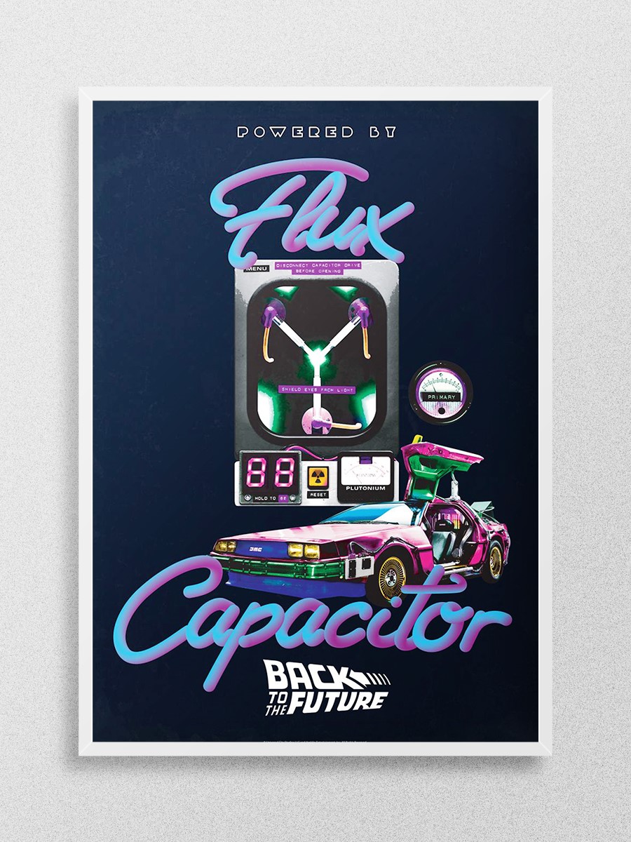 Powered by Flux Capacitor Poster, Çerçevesiz Tv Film Poster