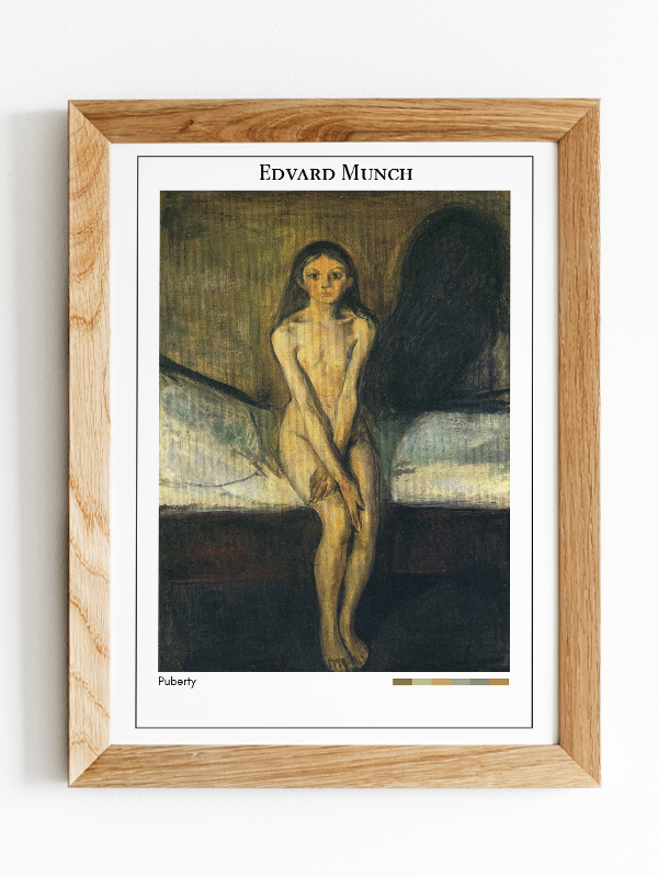 Edvard Munch Puberty Poster