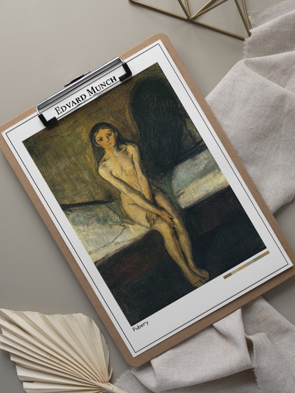 Edvard Munch Puberty Poster