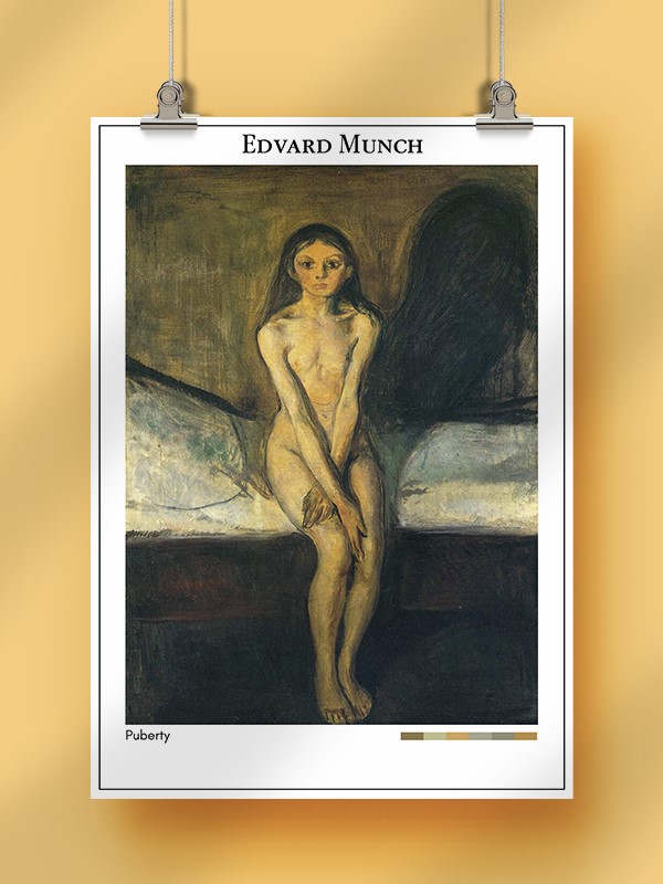 Edvard Munch Puberty Poster