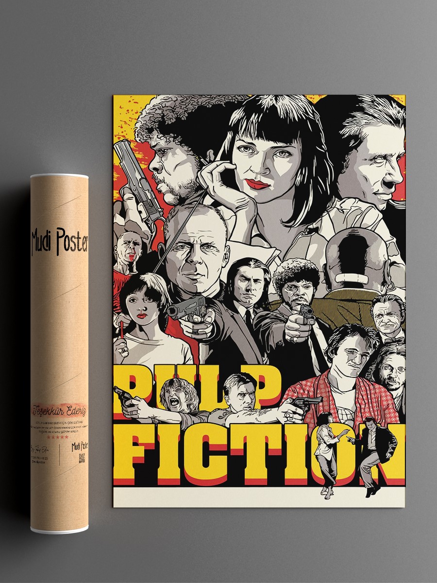 Pulp Fiction Movie Poster, Çerçevesiz Tv Film Poster