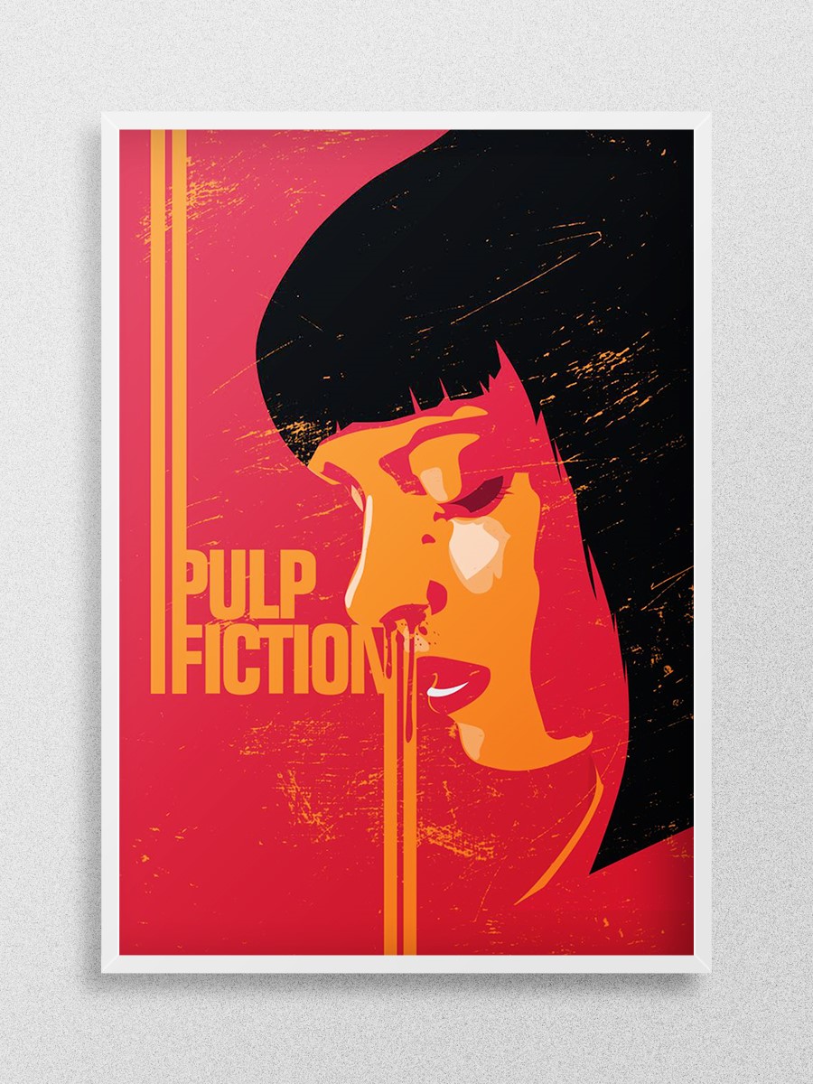Pulp Fiction Movie Poster Poster, Çerçevesiz Tv Film Poster