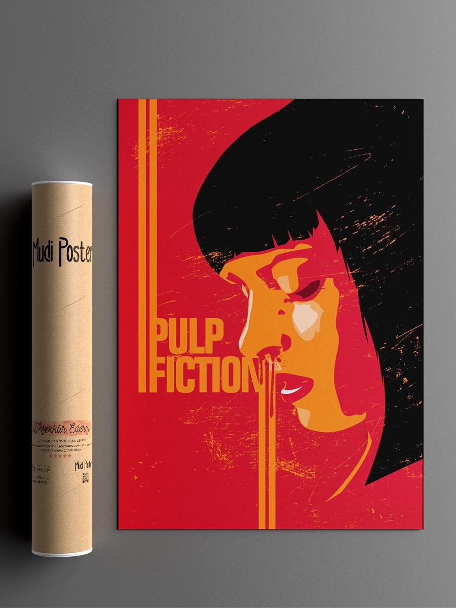 Pulp Fiction Movie Poster Poster, Çerçevesiz Tv Film Poster