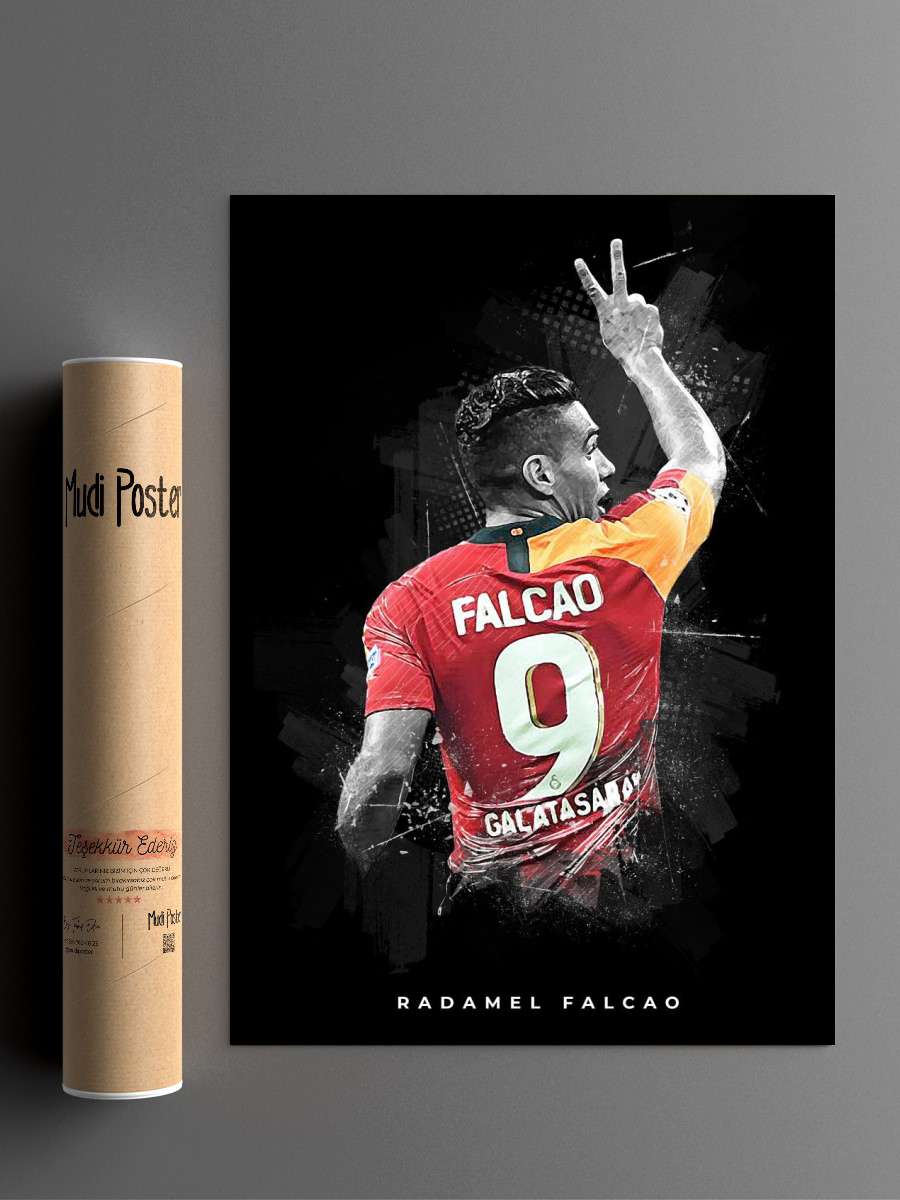 Radamel Falcao Futbol Poster Çerçevesiz Yüksek Kalite Futbolcu Duvar Poster