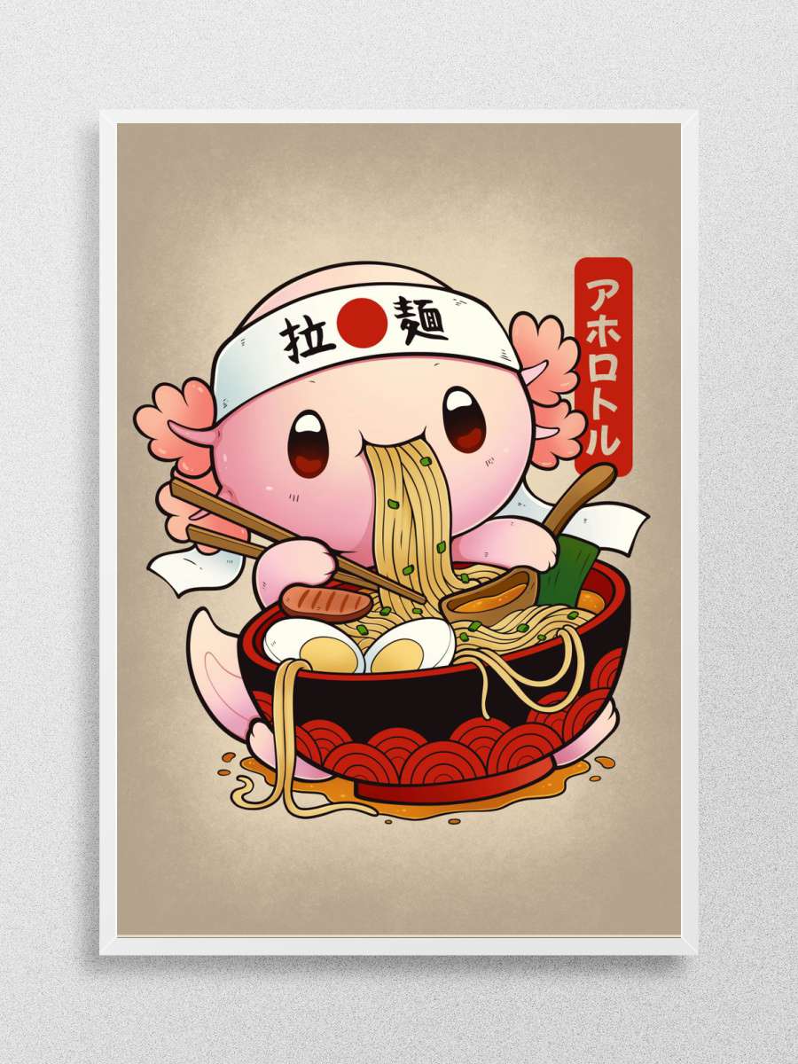 Ramen Axolotl Anime Poster Çerçevesiz Yüksek Kalite Anime Duvar Poster