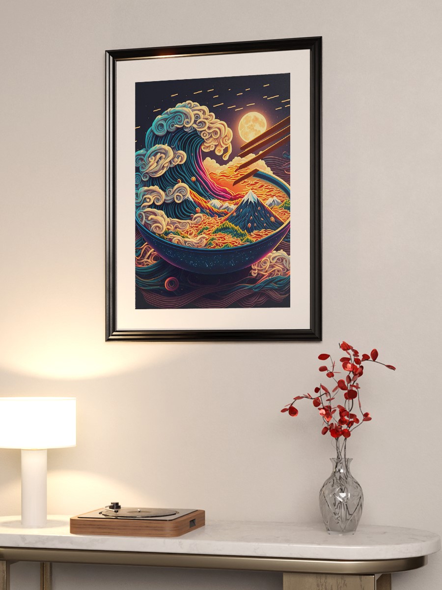 ramen japan neon Anime Poster Çerçevesiz Yüksek Kalite Anime Duvar Poster