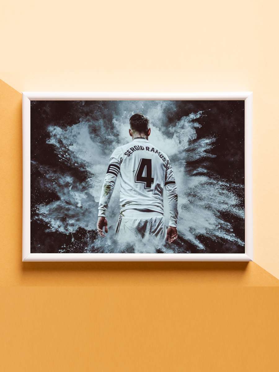 Ramos Illustration Futbol Poster Çerçevesiz Yüksek Kalite Futbolcu Duvar Poster