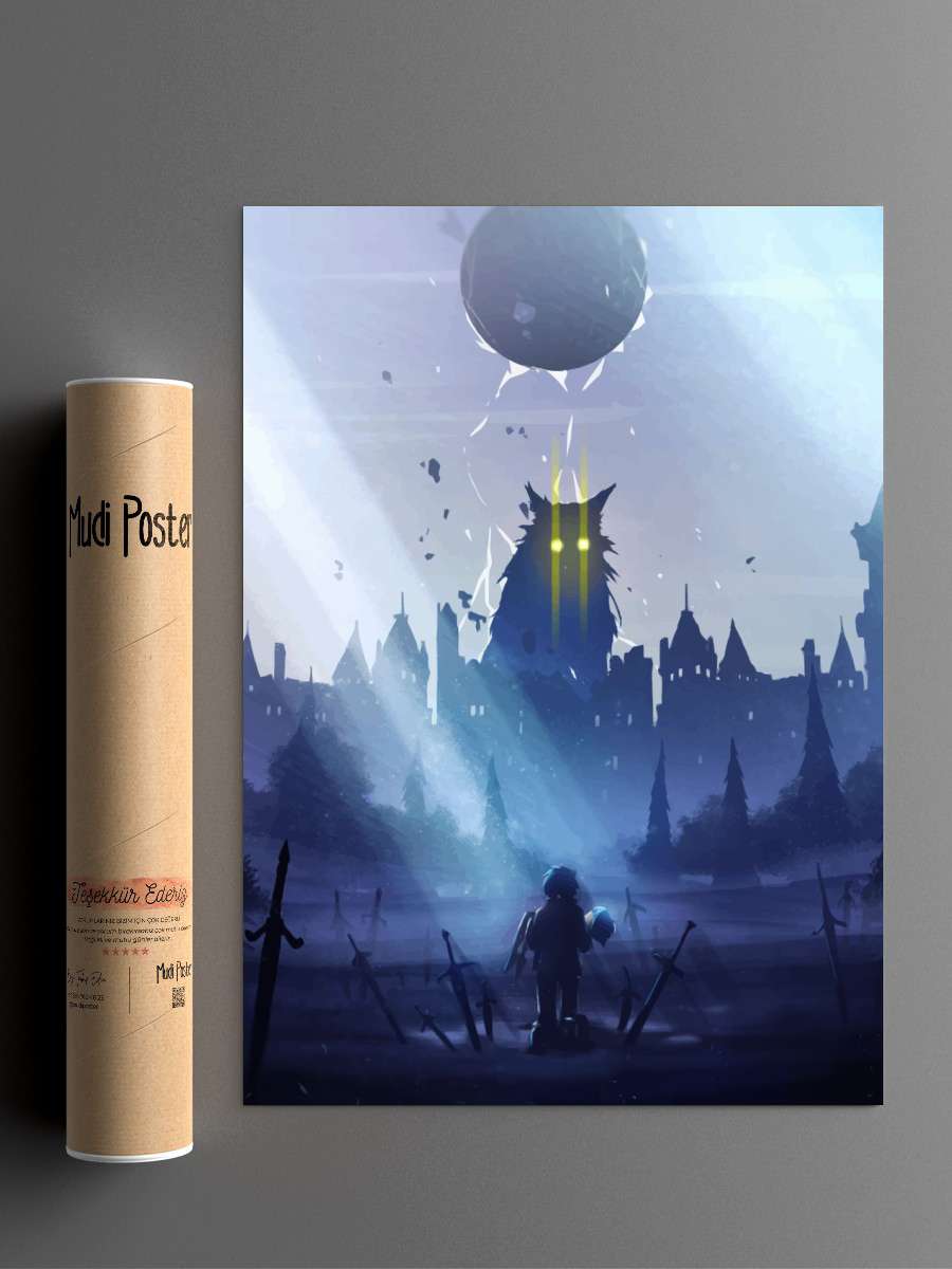 Re Zero Ram Rem Anime Poster Çerçevesiz Yüksek Kalite Anime Duvar Poster