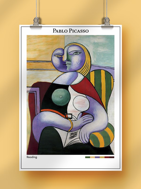 Pablo Picasso Reading Poster
