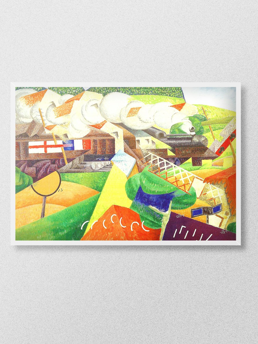 Red Cross Train Tablo Sanatsal Ünlü Ressam Poster Çerçevesiz Yüksek Kalite Poster