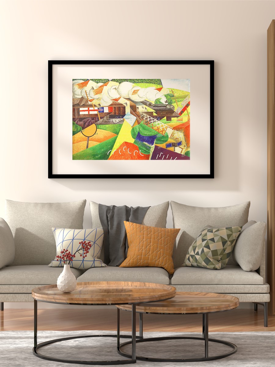 Red Cross Train Tablo Sanatsal Ünlü Ressam Poster Çerçevesiz Yüksek Kalite Poster