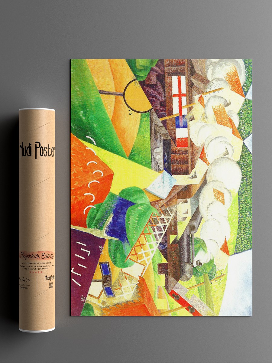 Red Cross Train Tablo Sanatsal Ünlü Ressam Poster Çerçevesiz Yüksek Kalite Poster