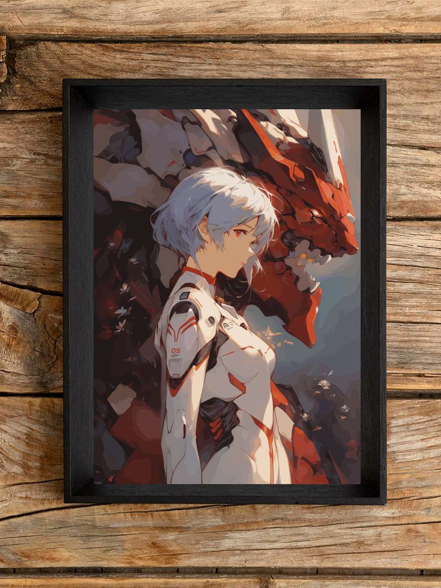 Rei Ayanami Neon Genesis Anime Poster Çerçevesiz Yüksek Kalite Anime Duvar Poster