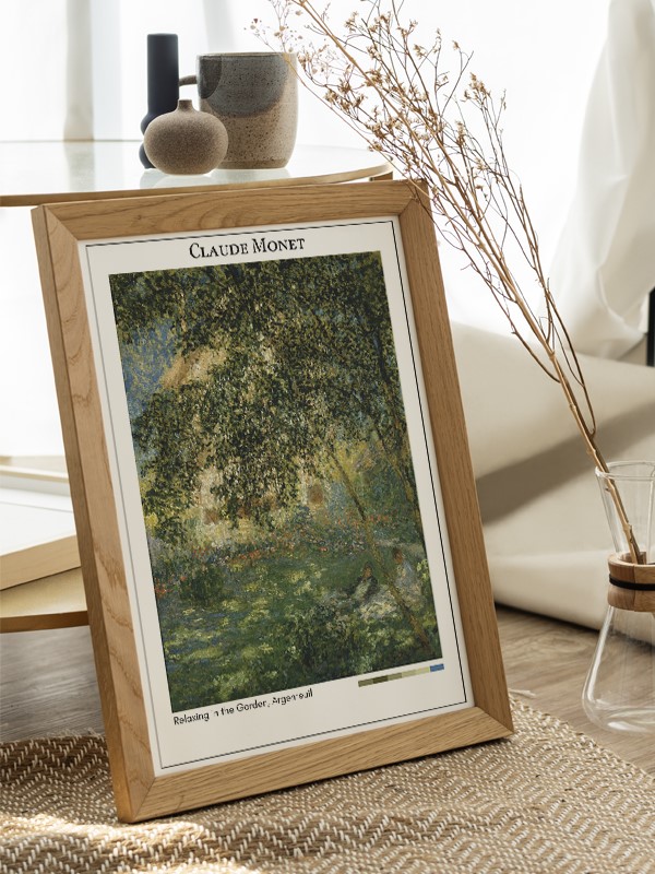 Claude Monet Relaxing in the Garden, Argenteuil Poster