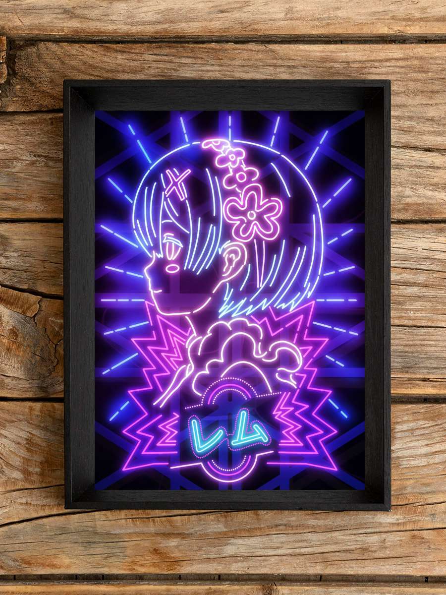 Rem Maid Girl Poster Glow Anime Poster Çerçevesiz Yüksek Kalite Anime Duvar Poster