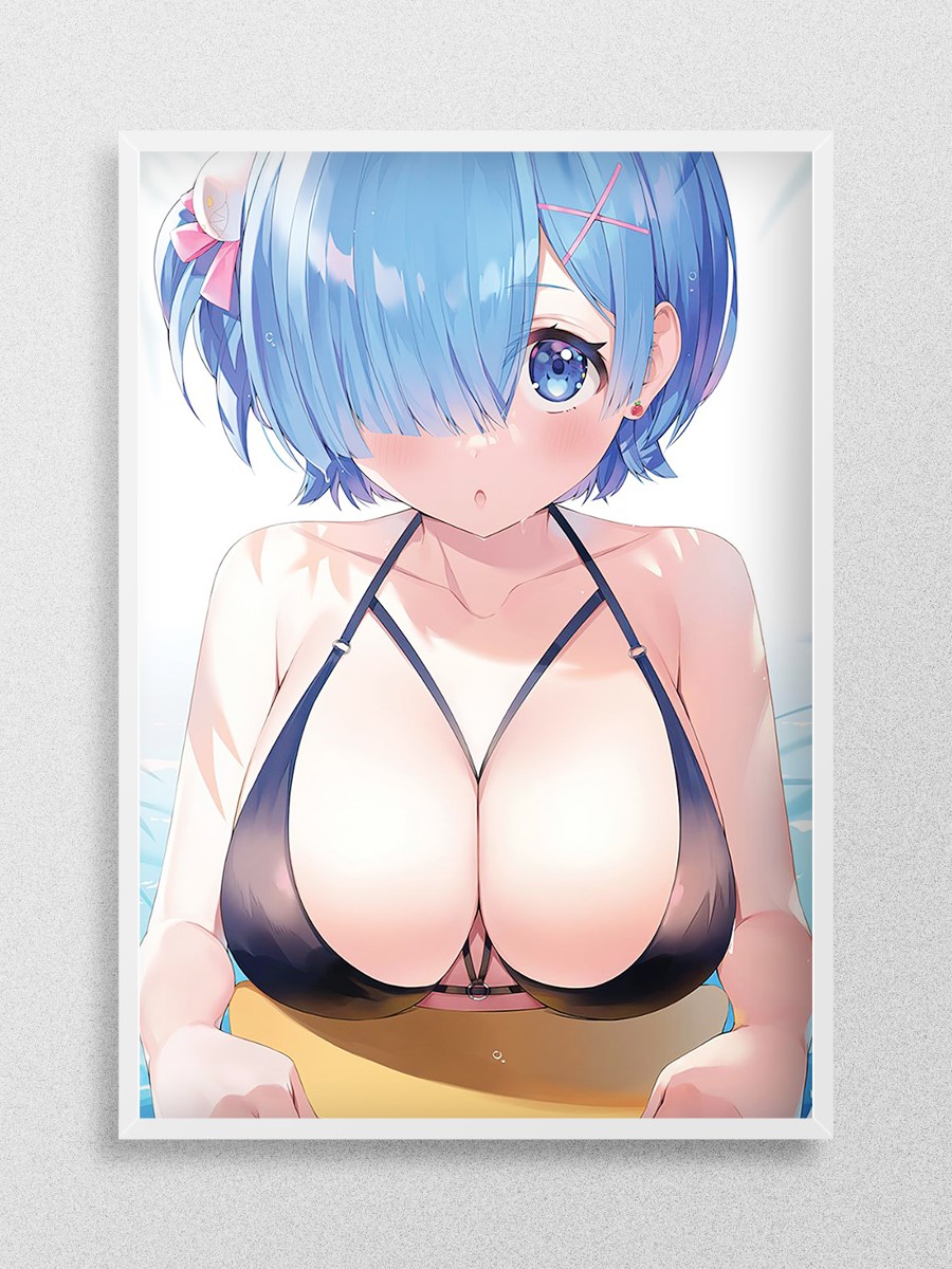 Rem Re Zero  Anime Poster Çerçevesiz Yüksek Kalite Anime Duvar Poster