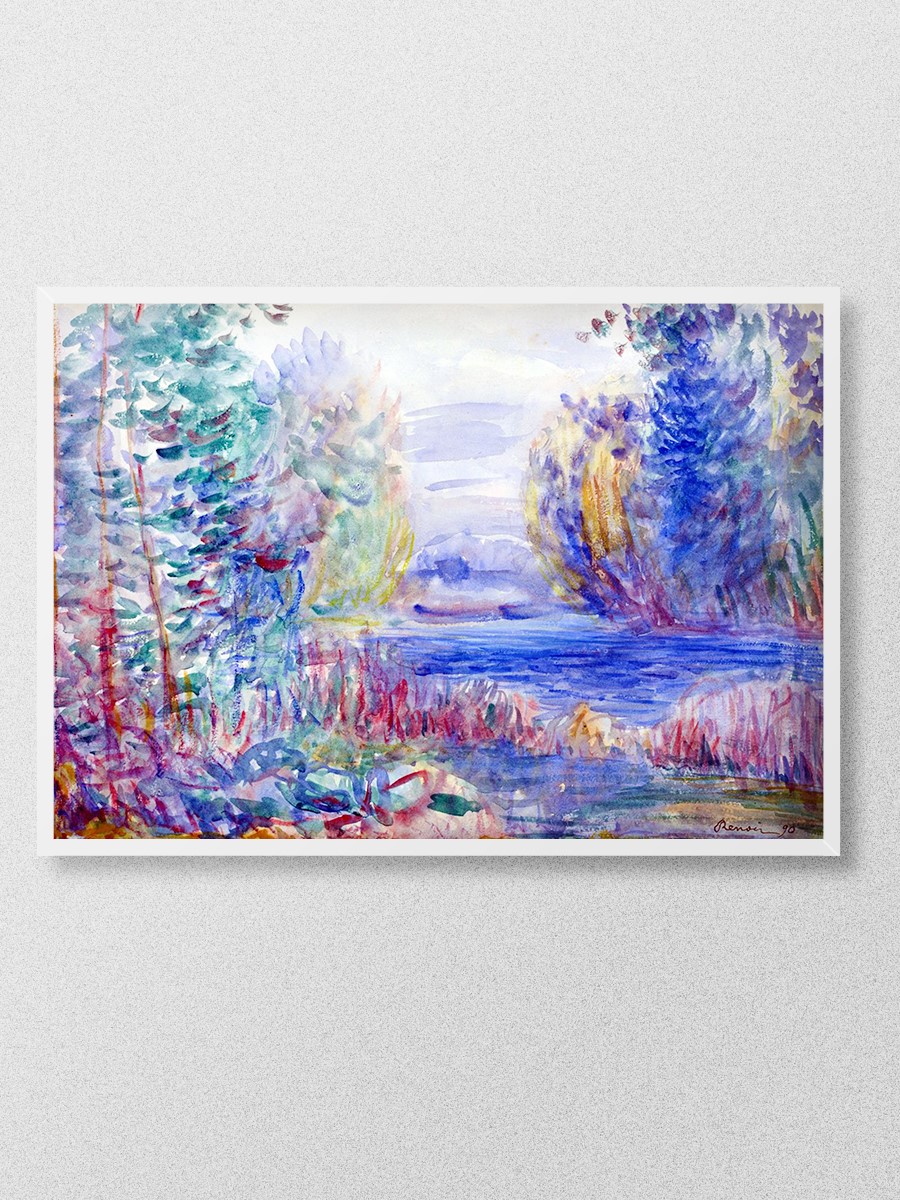 Renoir River Landscape Tablo Sanatsal Ünlü Ressam Poster Çerçevesiz Yüksek Kalite Poster