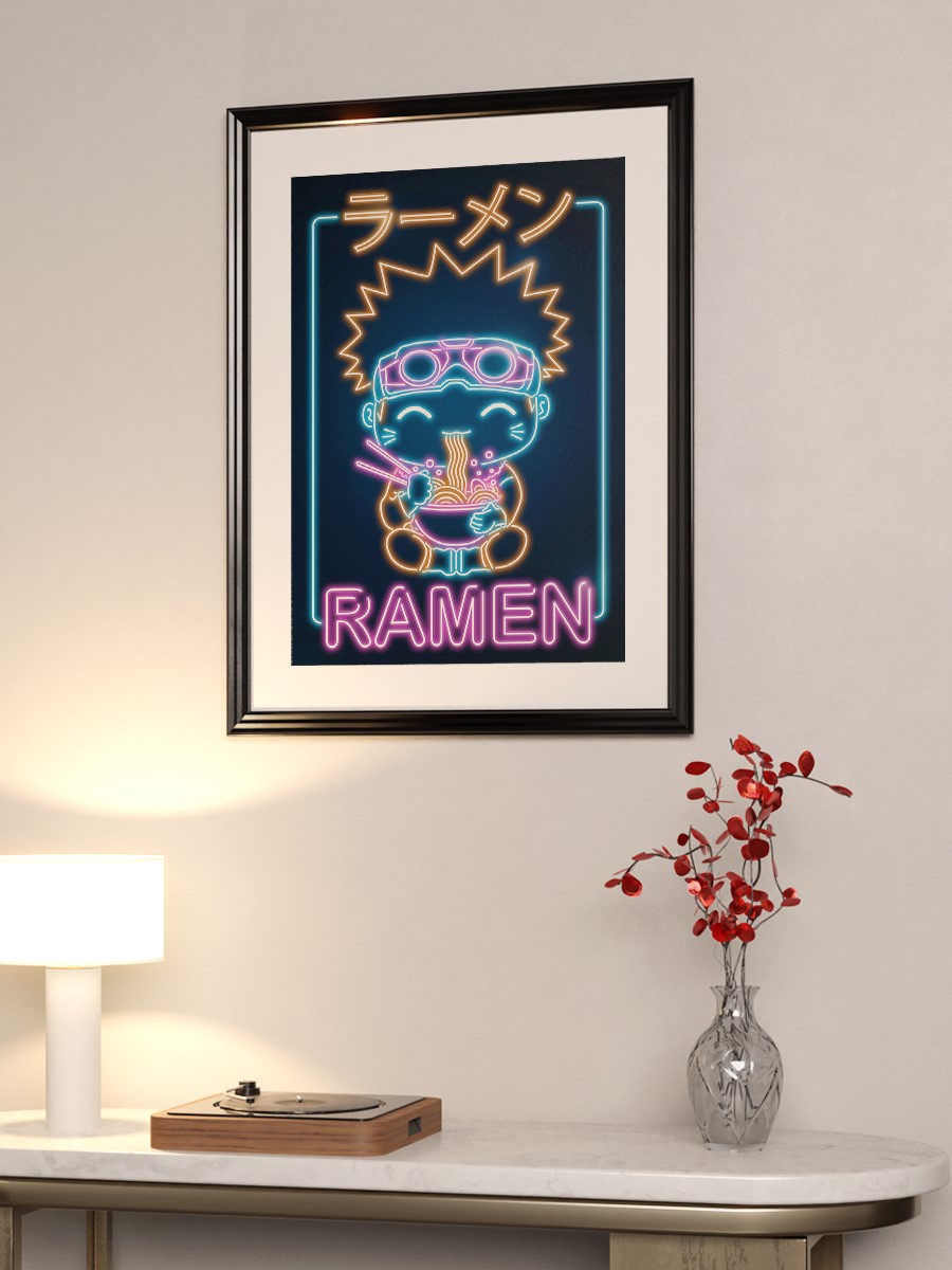 Retro Ramen Ninja Anime Poster Çerçevesiz Yüksek Kalite Anime Duvar Poster