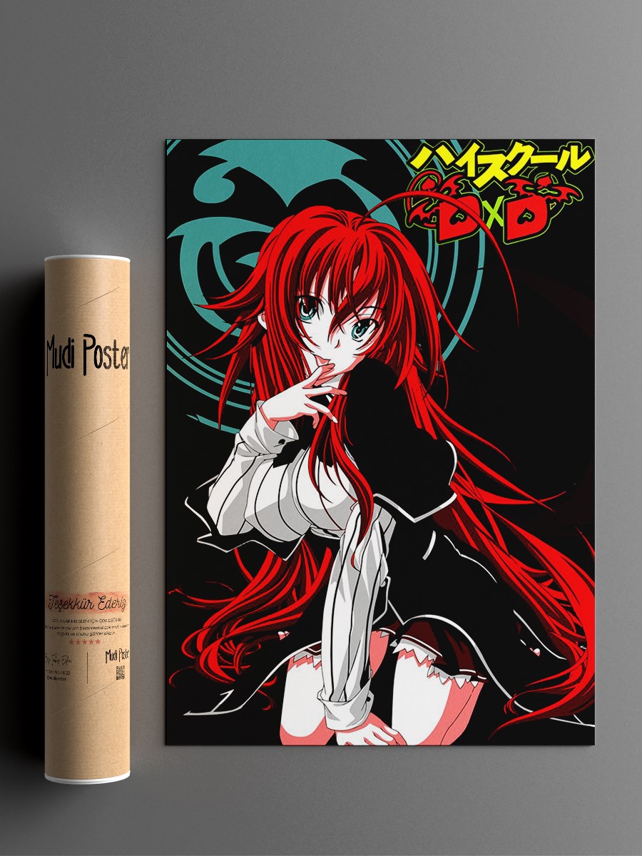 Rias Gremory Anime Poster Çerçevesiz Yüksek Kalite Anime Duvar Poster