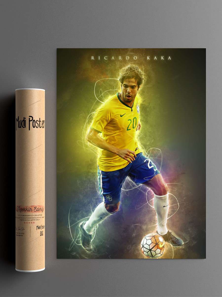 Ricardo Kaka Futbol Poster Çerçevesiz Yüksek Kalite Futbolcu Duvar Poster