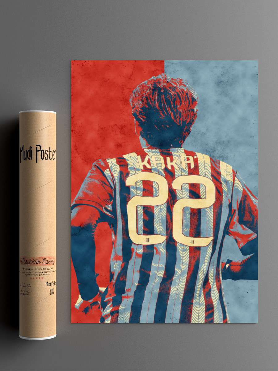 Ricardo Kaka Futbol Poster Çerçevesiz Yüksek Kalite Futbolcu Duvar Poster