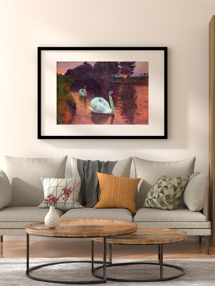 Richard Eschke Moonrise  Tablo Sanatsal Ünlü Ressam Poster Çerçevesiz Yüksek Kalite Poster