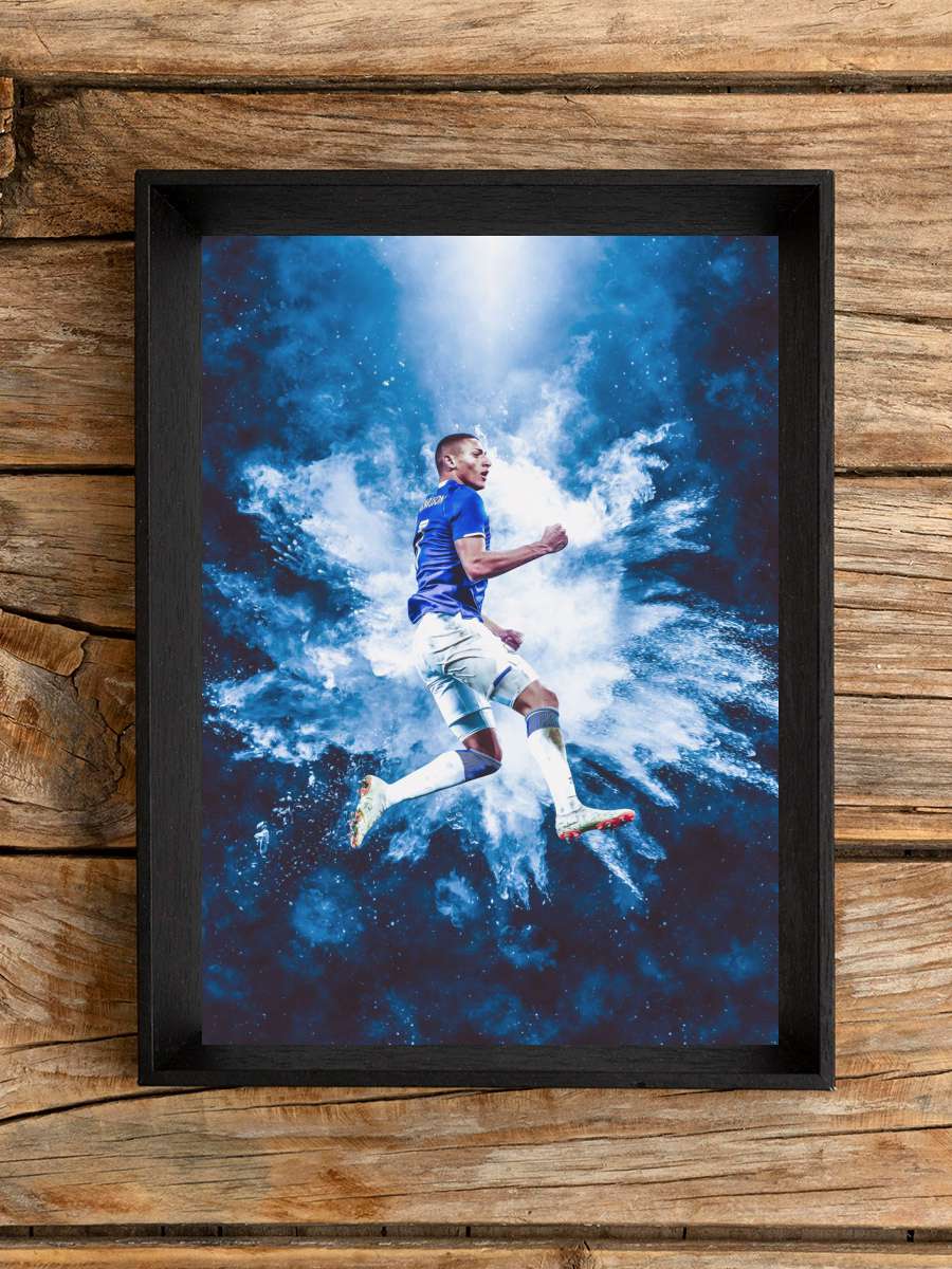 Richarlison Illustration Futbol Poster Çerçevesiz Yüksek Kalite Futbolcu Duvar Poster
