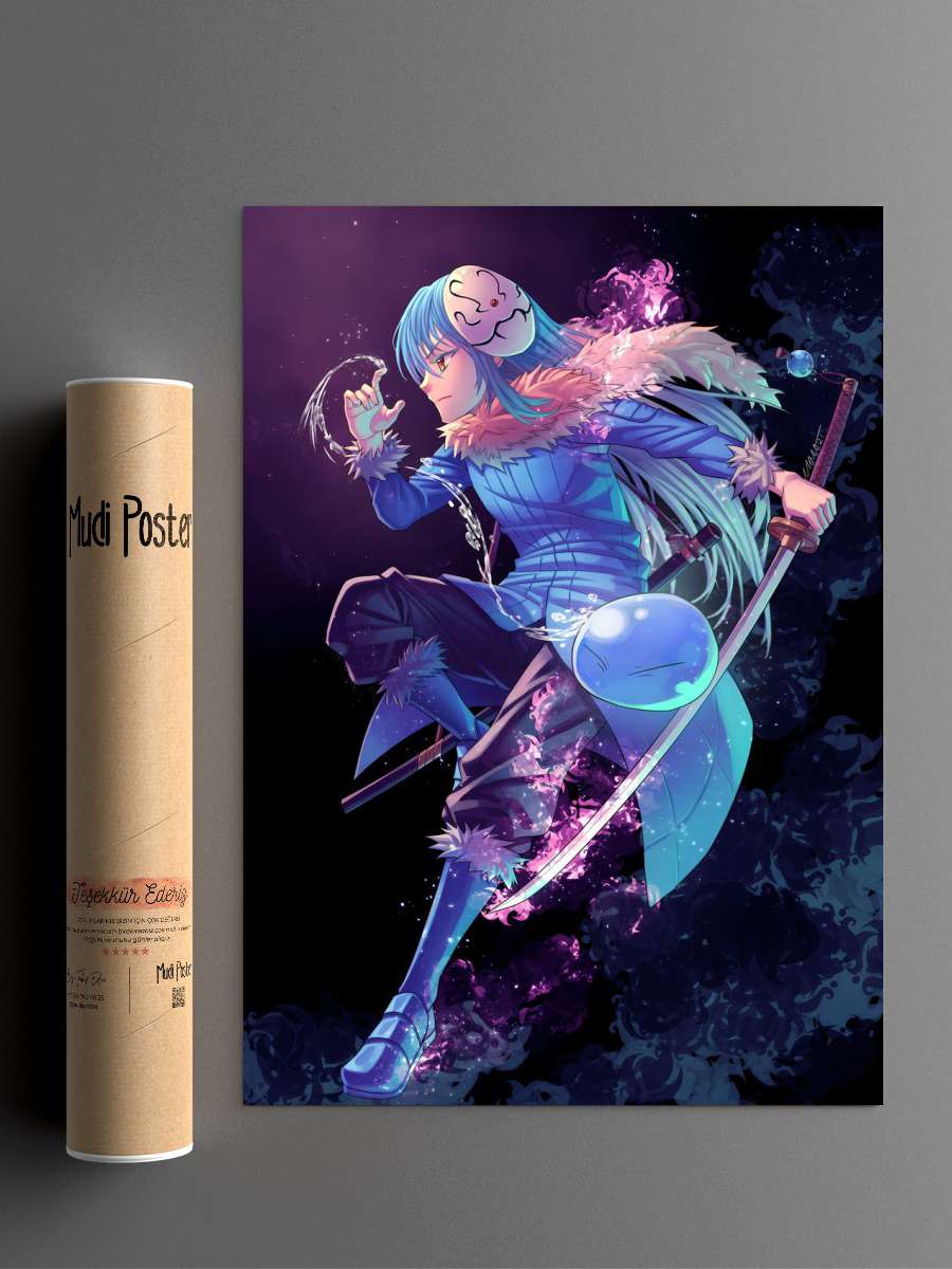 Rimuru Tempest Anime Poster Çerçevesiz Yüksek Kalite Anime Duvar Poster