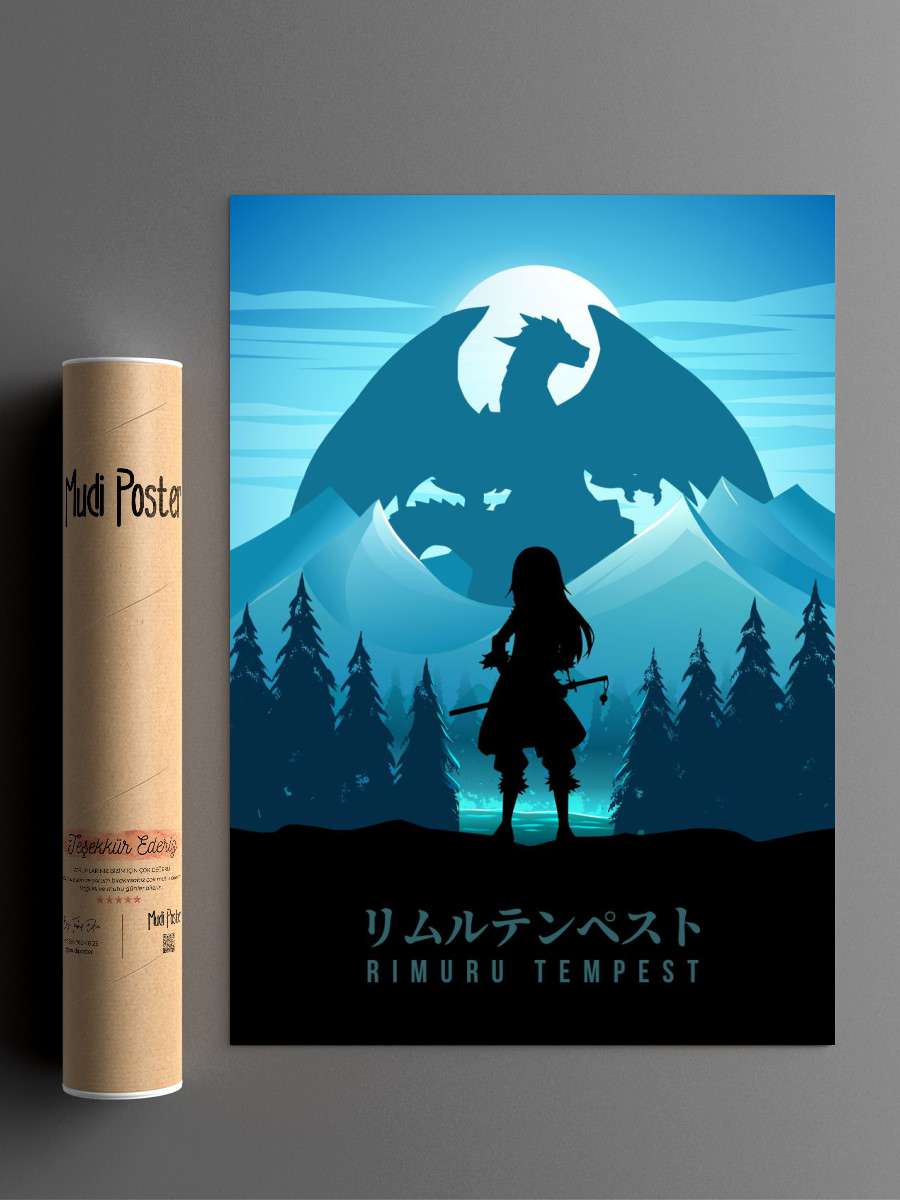 Rimuru Tempest Slime Anime Anime Poster Çerçevesiz Yüksek Kalite Anime Duvar Poster