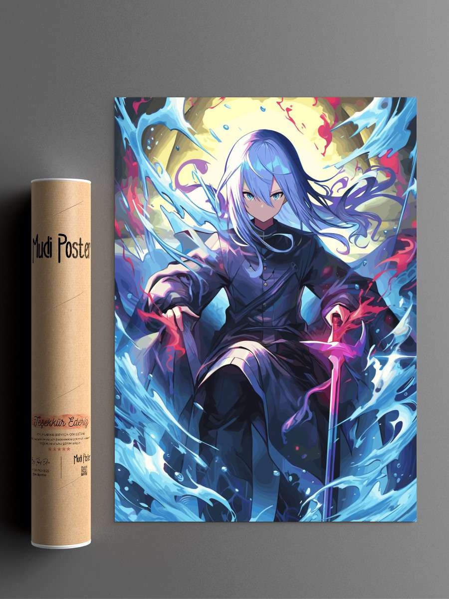 Rimuru Tempest Slime Anime Poster Çerçevesiz Yüksek Kalite Anime Duvar Poster
