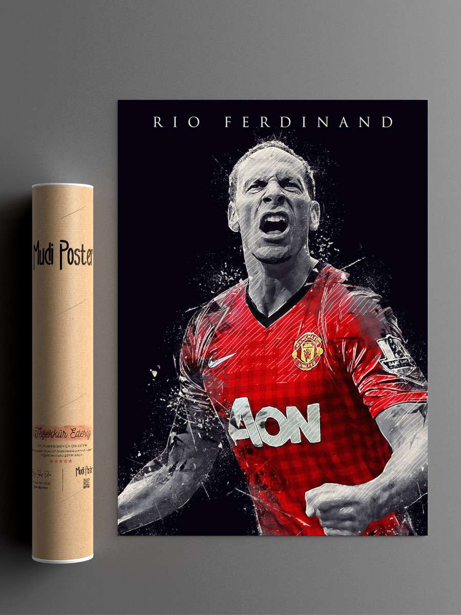 Rio Ferdinand Futbol Poster Çerçevesiz Yüksek Kalite Futbolcu Duvar Poster