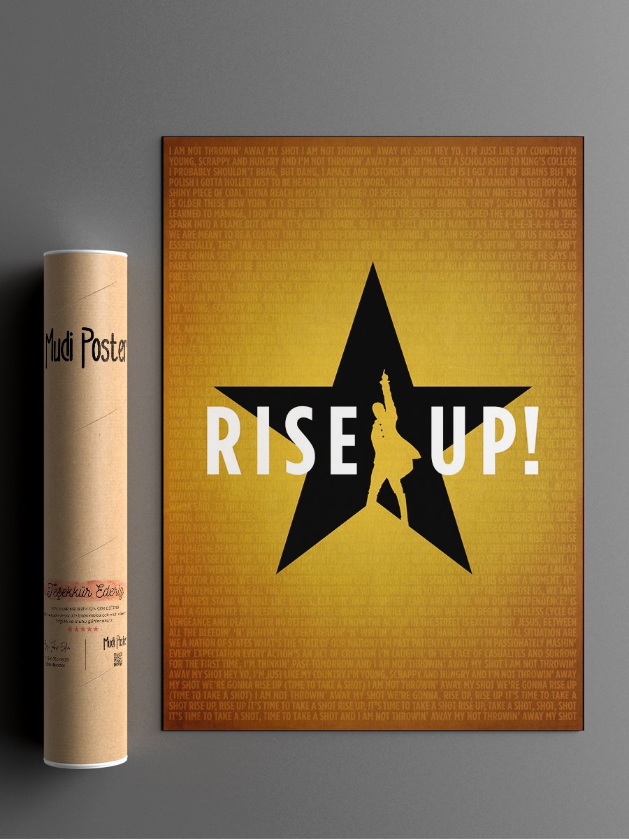 Rise Up Hamilton Musical Poster, Çerçevesiz Tv Film Poster
