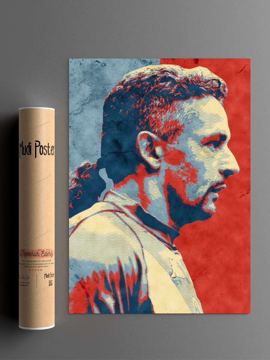 Roberto Baggio Futbol Poster Çerçevesiz Yüksek Kalite Futbolcu Duvar Poster