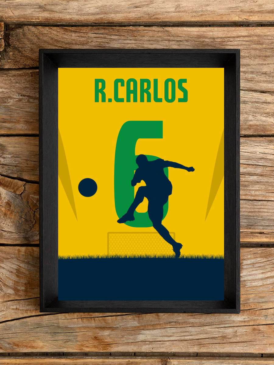 Roberto Carlos Futbol Poster Çerçevesiz Yüksek Kalite Futbolcu Duvar Poster