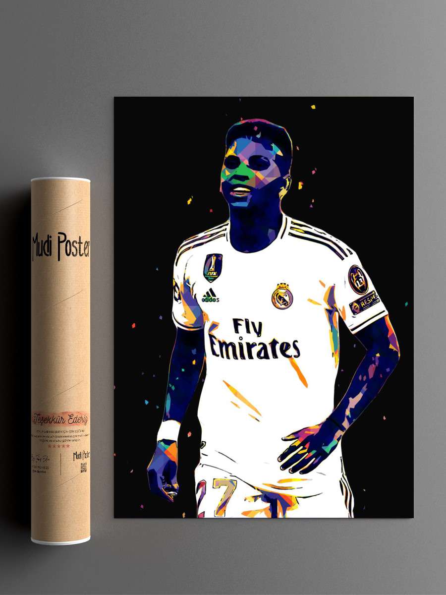 Rodrygo Goes Futbol Poster Çerçevesiz Yüksek Kalite Futbolcu Duvar Poster