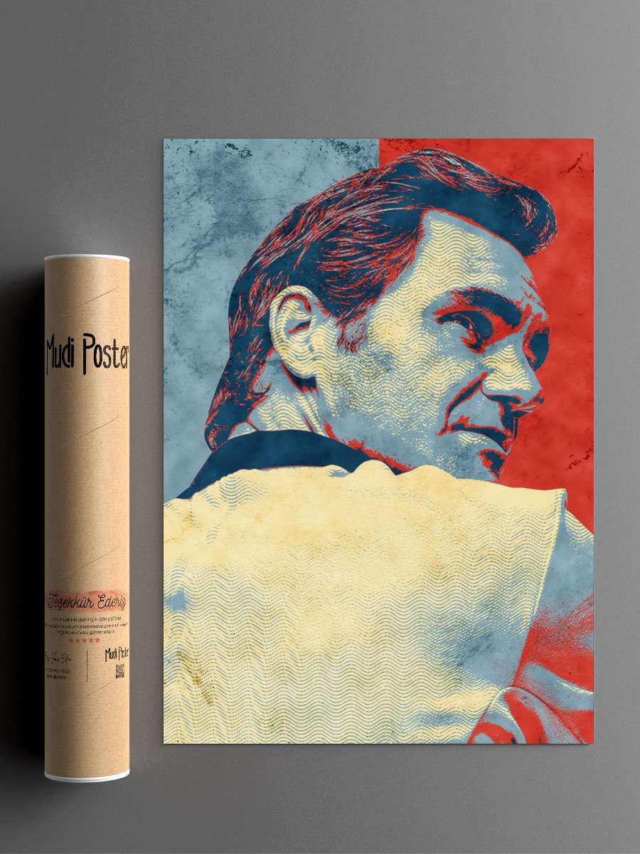 roger federer Futbol Poster Çerçevesiz Yüksek Kalite Futbolcu Duvar Poster