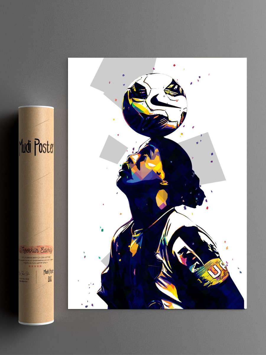 Ronaldinho Futbol Poster Çerçevesiz Yüksek Kalite Futbolcu Duvar Poster