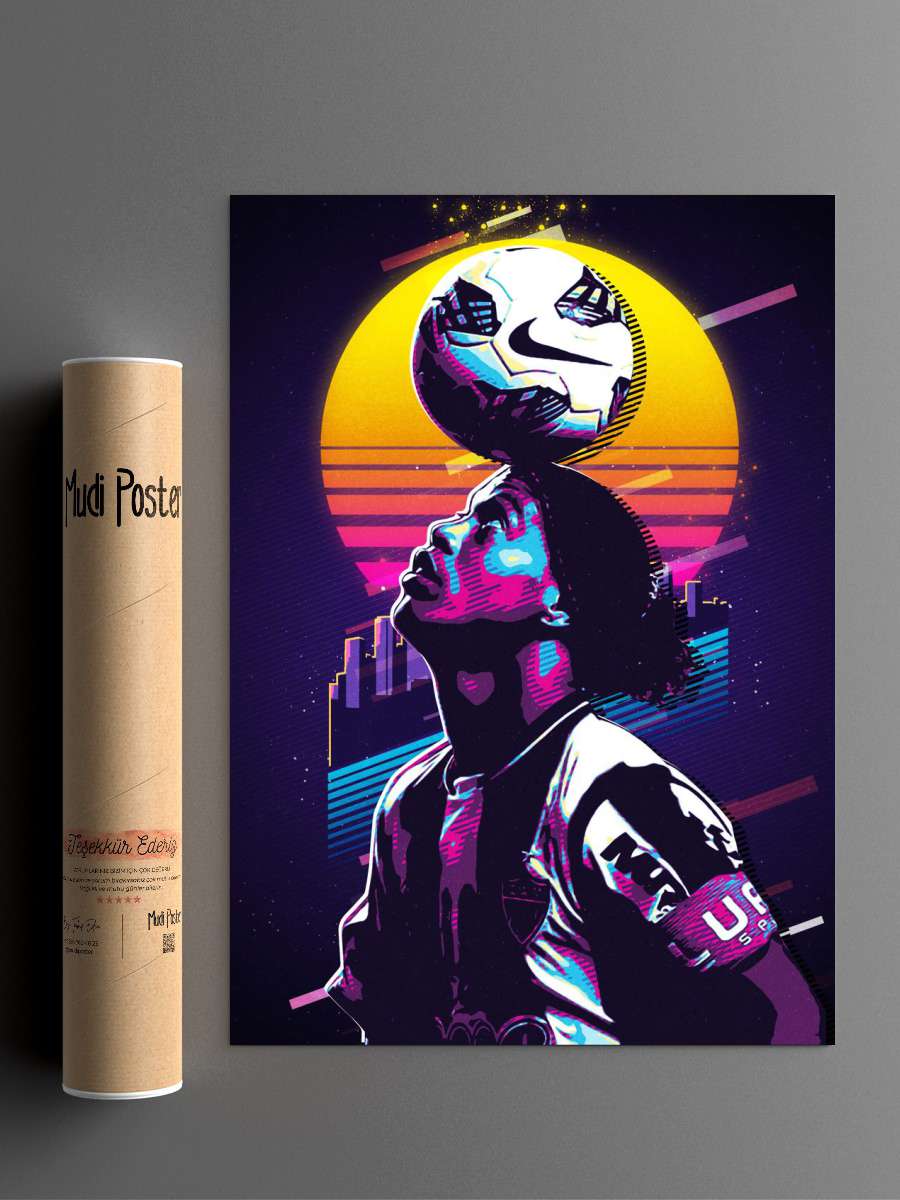 Ronaldinho Futbol Poster Çerçevesiz Yüksek Kalite Futbolcu Duvar Poster