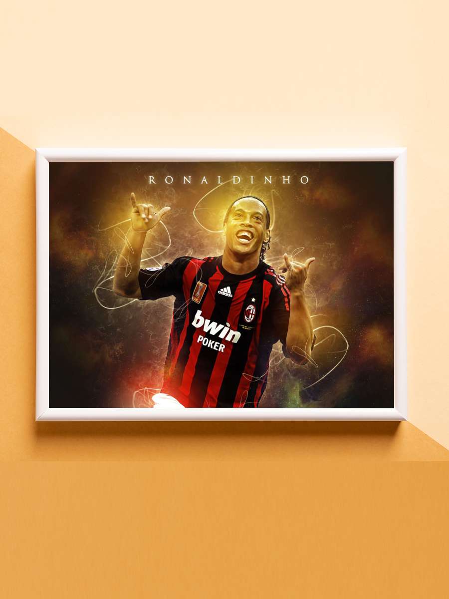 Ronaldinho Futbol Poster Çerçevesiz Yüksek Kalite Futbolcu Duvar Poster