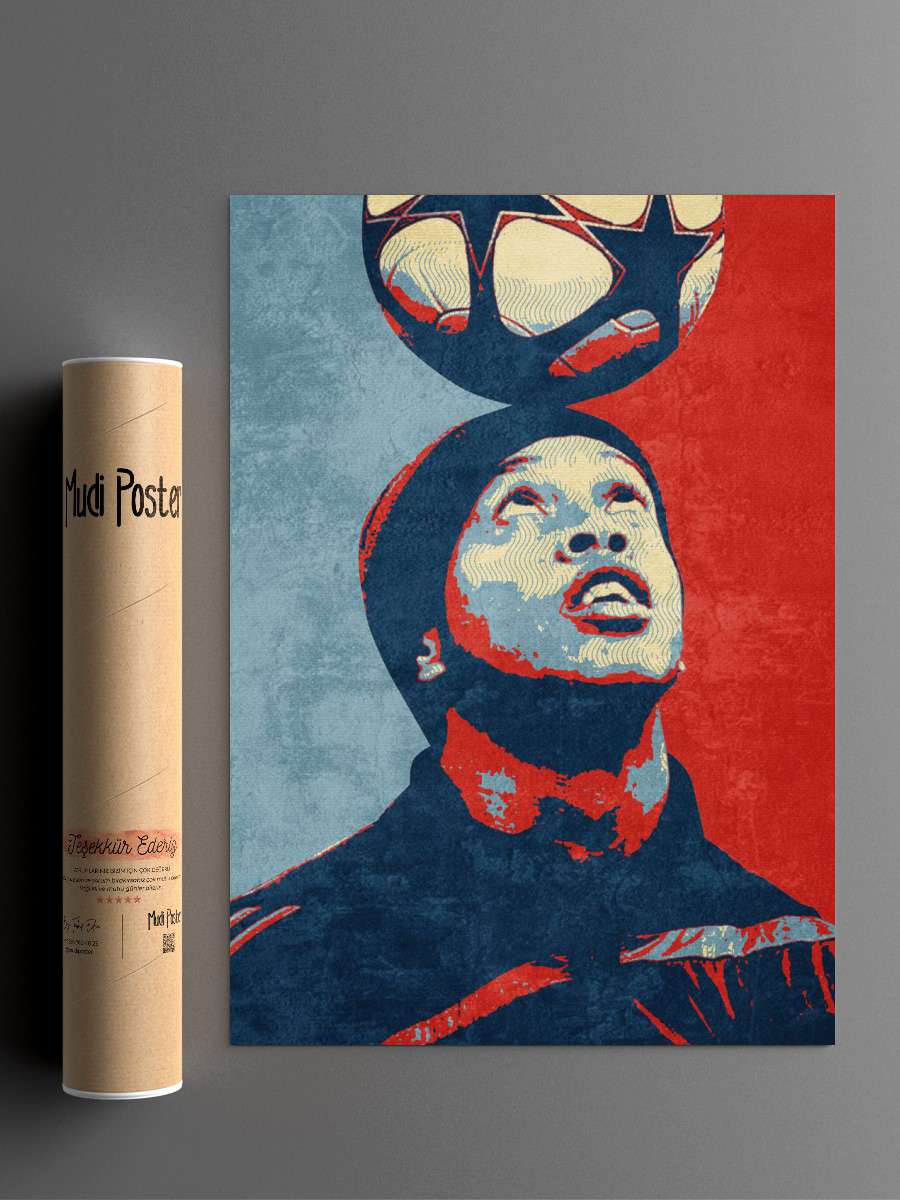 ronaldinho Futbol Poster Çerçevesiz Yüksek Kalite Futbolcu Duvar Poster
