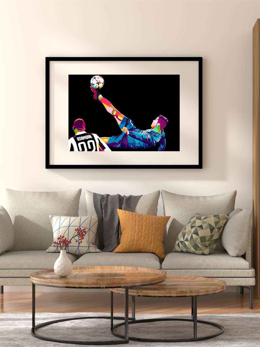 ronaldo bicycle kick Futbol Poster Çerçevesiz Yüksek Kalite Futbolcu Duvar Poster