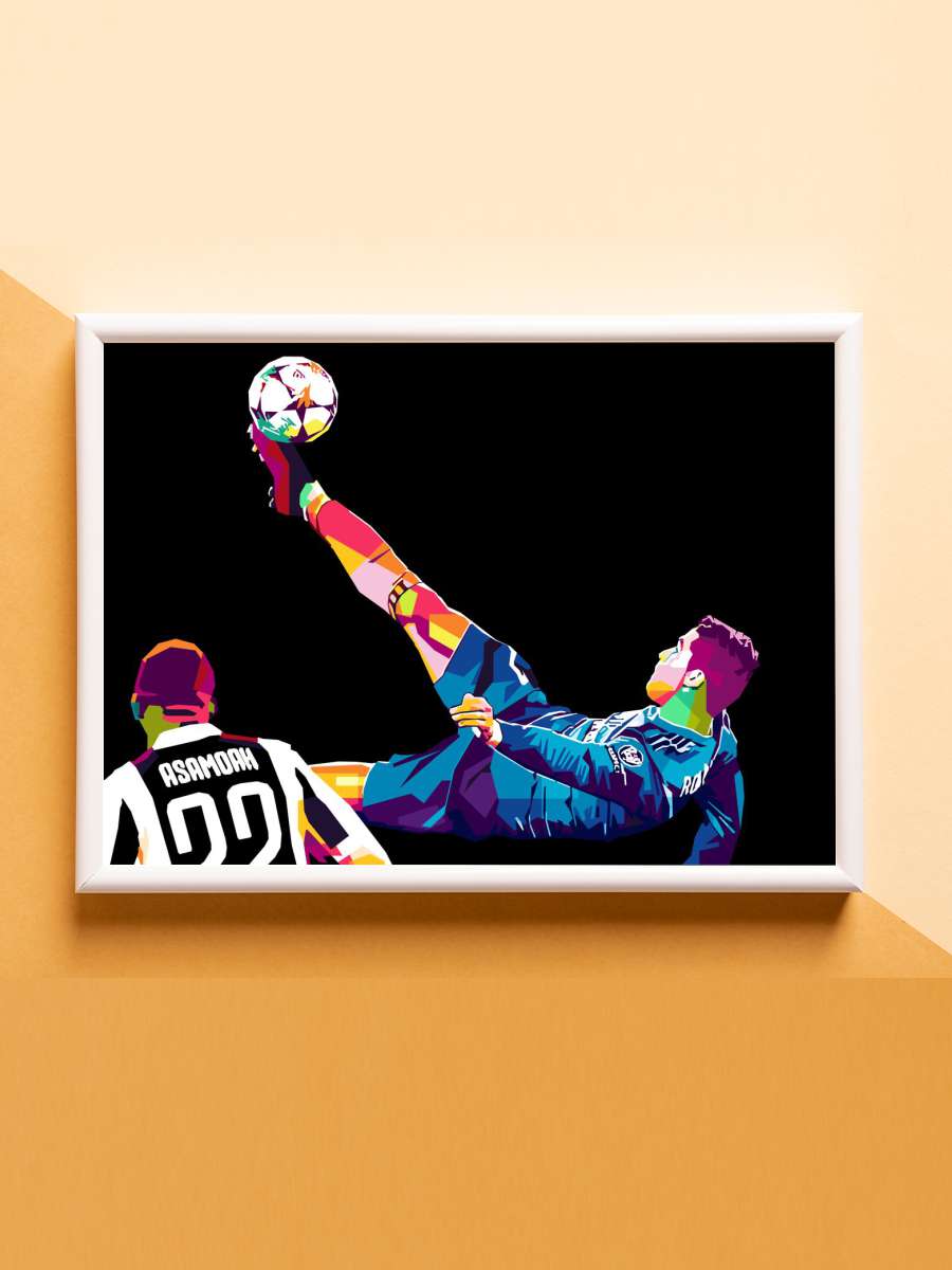 ronaldo bicycle kick Futbol Poster Çerçevesiz Yüksek Kalite Futbolcu Duvar Poster