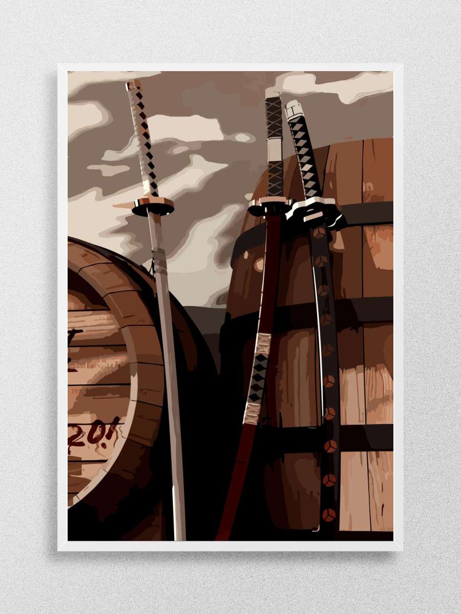 roronoa zoro three sword Anime Poster Çerçevesiz Yüksek Kalite Anime Duvar Poster